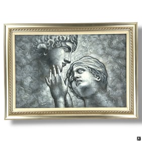 Large Modern Decorative Oil on Canvas "Greek Gods"