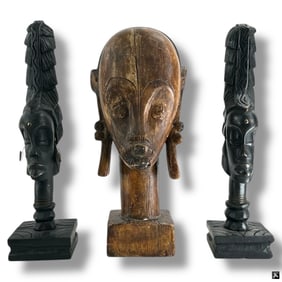 3 African Carved Wood Sculptures