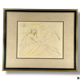 Salvador Dali Engraving "Mort de Cleopatre"