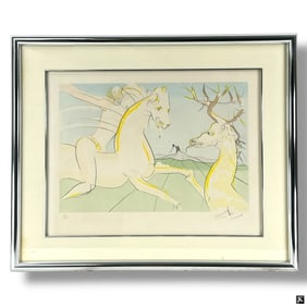 Salvador Dali Engraving "Le Cavalier et le Cerf"