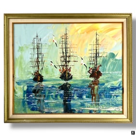 Morris Katz Circa 1988 oil painting