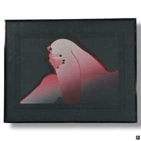 Contemporary Color Lithograph "The Night Girl"