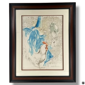 LeRoy Neiman Lithograph "Punchinello With Text"