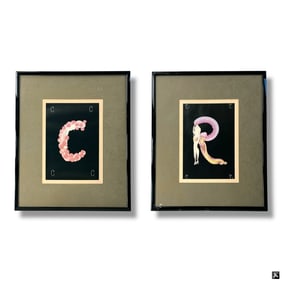 2 Erte Color Prints "C" & "R" from Alphabet Suite