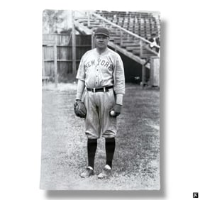 Large Black & White Photograph "Babe Ruth"