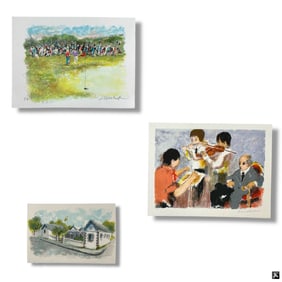 3 Urbain Huchet Lithographs, Signed