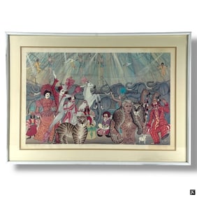 Gustavo Novoa Color Lithograph "For Circus Cover"