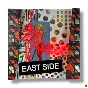 Neon Light, Mixed Media "Music, East Side"