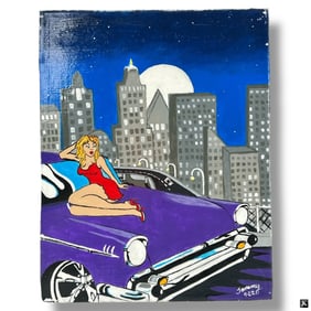 Tommy - Pop-Art Oil on Canvas "Pop-Up 57 Chev"