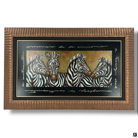 Louis Sottil Framed Giclee "Zebras"