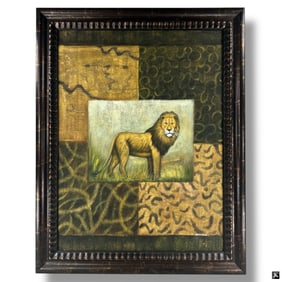 Style of Debra Swartzendruber Oil/Canvas "Lion"
