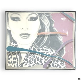 Jim Ceravolo Acrylic on Canvas "Pretty Model,1985"