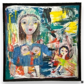Hegina Rodrigues Oil/Canvas "Mother & Child"