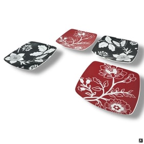 4 Roscher Stanford Park Luncheon Plates