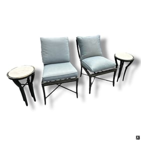 4 Pc Outdoor Wrought Iron Seating Arrangement