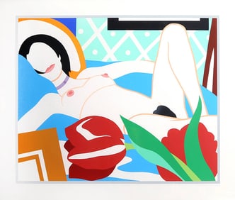 Tom Wesselmann Screen Print Monica Nude With Tulip