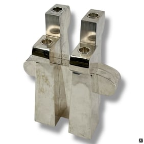 Damian Garrido 2 Modernist Silver Candleholders