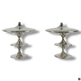 Christofle Modernist Silver Plate Tablewares