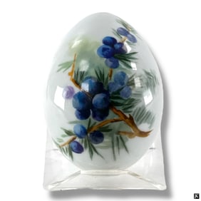 19C Russian Porcelain Easter Egg "Juniper"