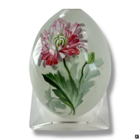 19C Russian Porcelain Easter Egg "Flower"