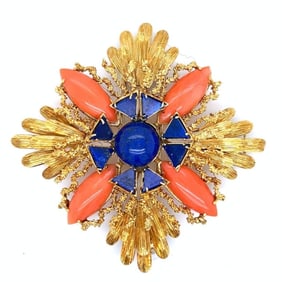 SPRITZER & FERMAN 1960’s 18K Yellow Gold Lapis Laz