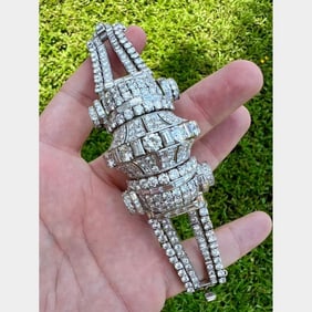 Art Deco Platinum 39.70 Ct. Diamond Bracelet