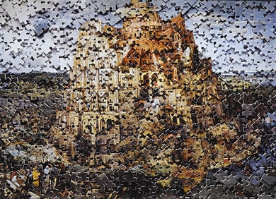 Vik Muniz Chromogenic Print The Tower of Babel