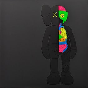 KAWS Screen Print "Dissected Companion (Black)"