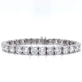 14K White Gold 21.42 Ct. Diamond Tennis Bracelet