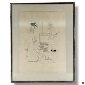 Robert Gwathmey Lithograph "Self-Portrait"