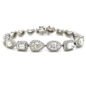 18K White Gold 23.50 Ct. Diamond Bracelet