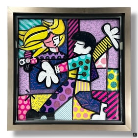Romero Britto Mixed Media "Love at First Sight"