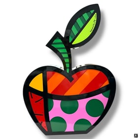 Romero Britto Enamel on Aluminum "The Big Apple"