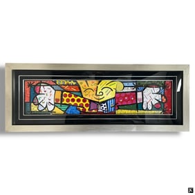 Romero Britto Mixed Media "Big Hug, 1993"