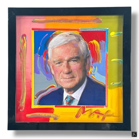 Peter Max Acrylic/Canvas "Senator Mark Hatfield"