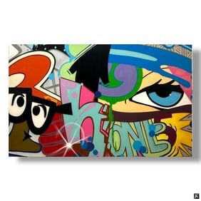 HUGE John "Crash" Matos Spray Paint on Canvas