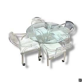 Mid Century 5 Piece Lucite Dining Set