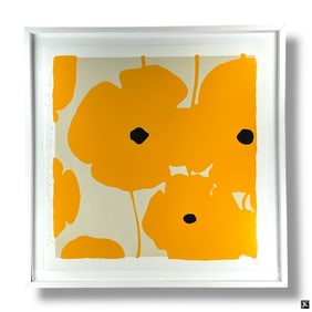 Donald Sultan Color Silkscreen "Yellow Poppies"