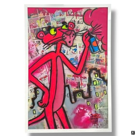 Contemporary Graffiti Pop Art "Pink Panther"