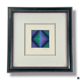 Victor Vasarely Color Lithograph "Remek Narvel"