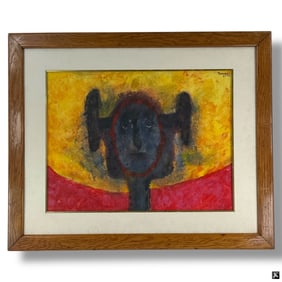 Rufino Tamayo Watercolor & Gouache "Head"