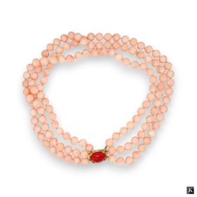 Vintage 14 Karat Coral Necklace