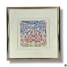 Jennifer Bartlett Silkscreen "House, Dots, Hatches