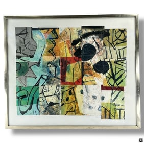 Charles Hewitt Mixed Media "Red Swing"