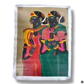 Thota Vaikuntam Acrylic on Canvas "Untitled" COA