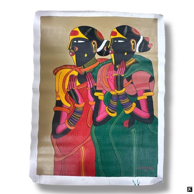 Thota Vaikuntam Acrylic on Canvas "Untitled" COA (1 of 4)