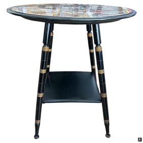 Micro Mosaic & Specimen Marble Top Gueridon Table