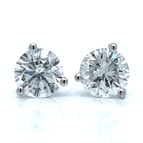 14K White Gold 2.26 Ct. GIA Certified Diamond Stud