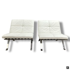 Pair Poltrona Frau Brooklyn Chairs