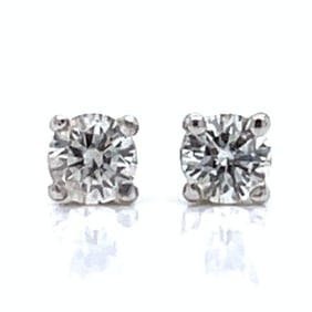 TIFFANY & CO. Platinum 0.26 Ct. Diamond Stud Earri
